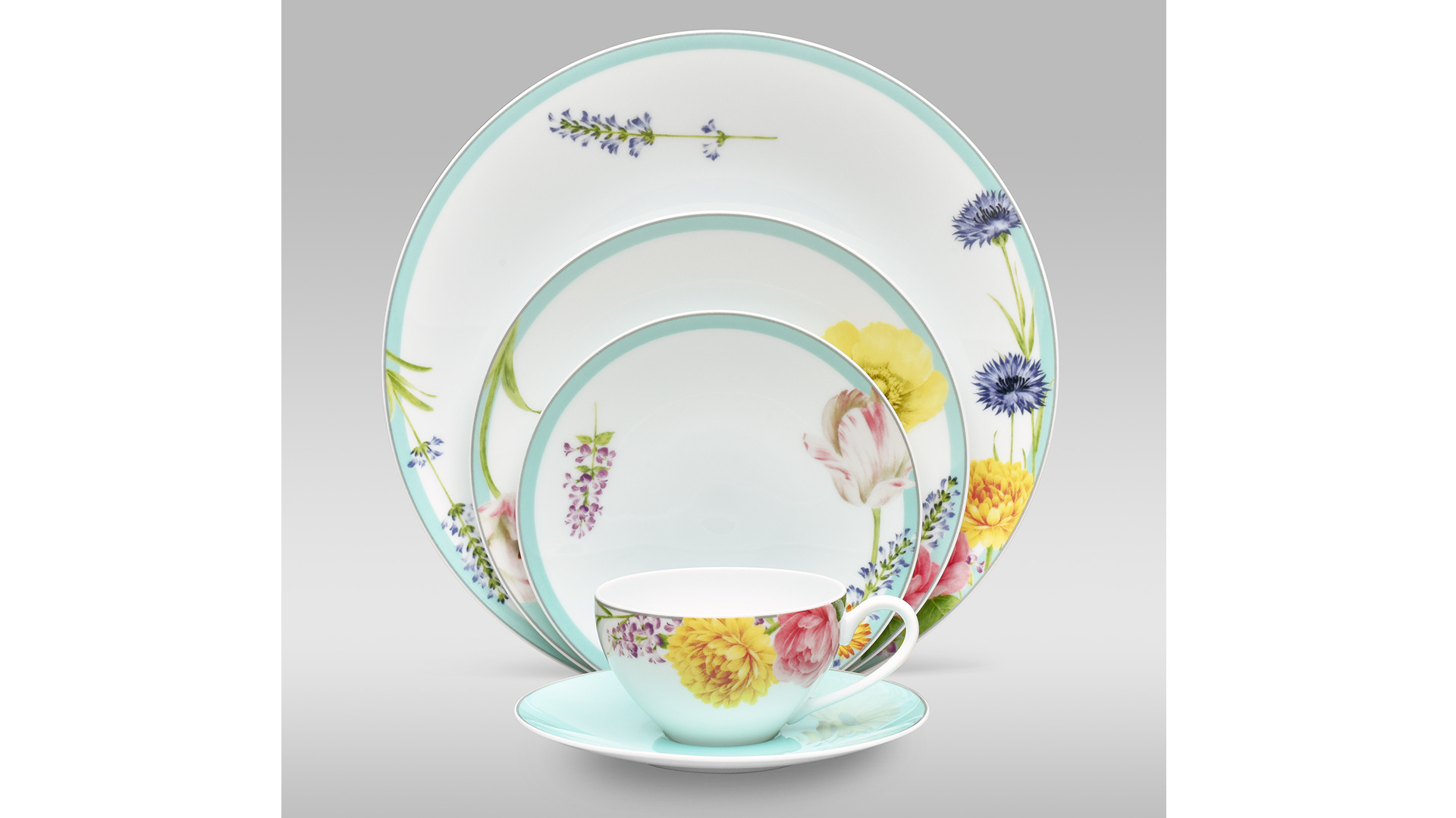 10637909 Noritake Тарелка суповая Noritake "Пикник в саду" 24см Фарфор  - Вид №2