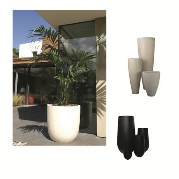 Вазон уличный серый 100х63 см "Белфаст" CAPI EUROPE FLORERO 044741 Серый  - Вид №1