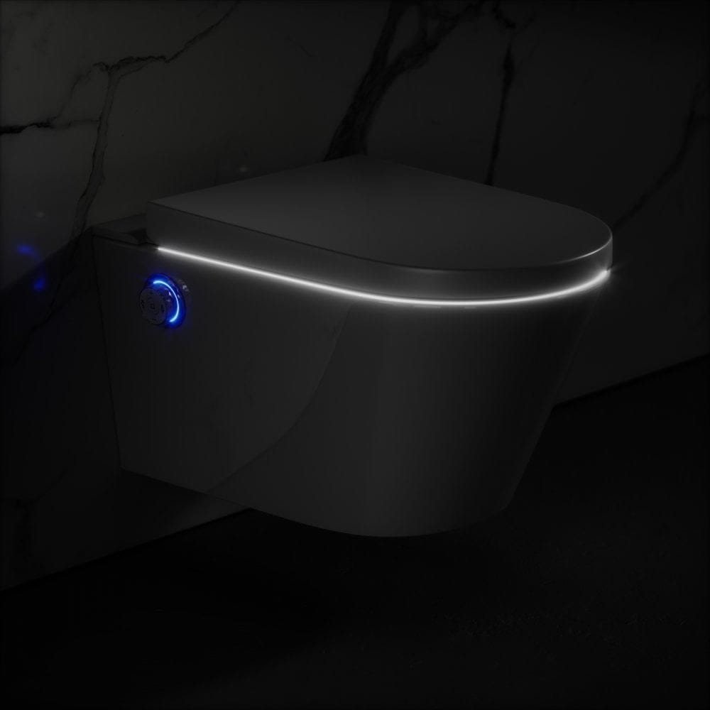 Керамический подвесной туалет для биде с ручным душем без бриды LUSSO INTELLISMART ARCH-00043743 - Вид №4