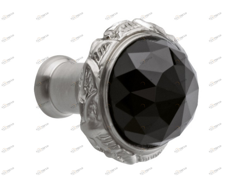 0Z5743.BN0.00 Ручка корпуса диаметром 27 мм с черным кристаллом Swarovski Золото 24К Mestre 
