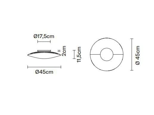 Выдувное стекло светодиодный потолочный светильник Fabbian ARCH-00010341 - Вид №1