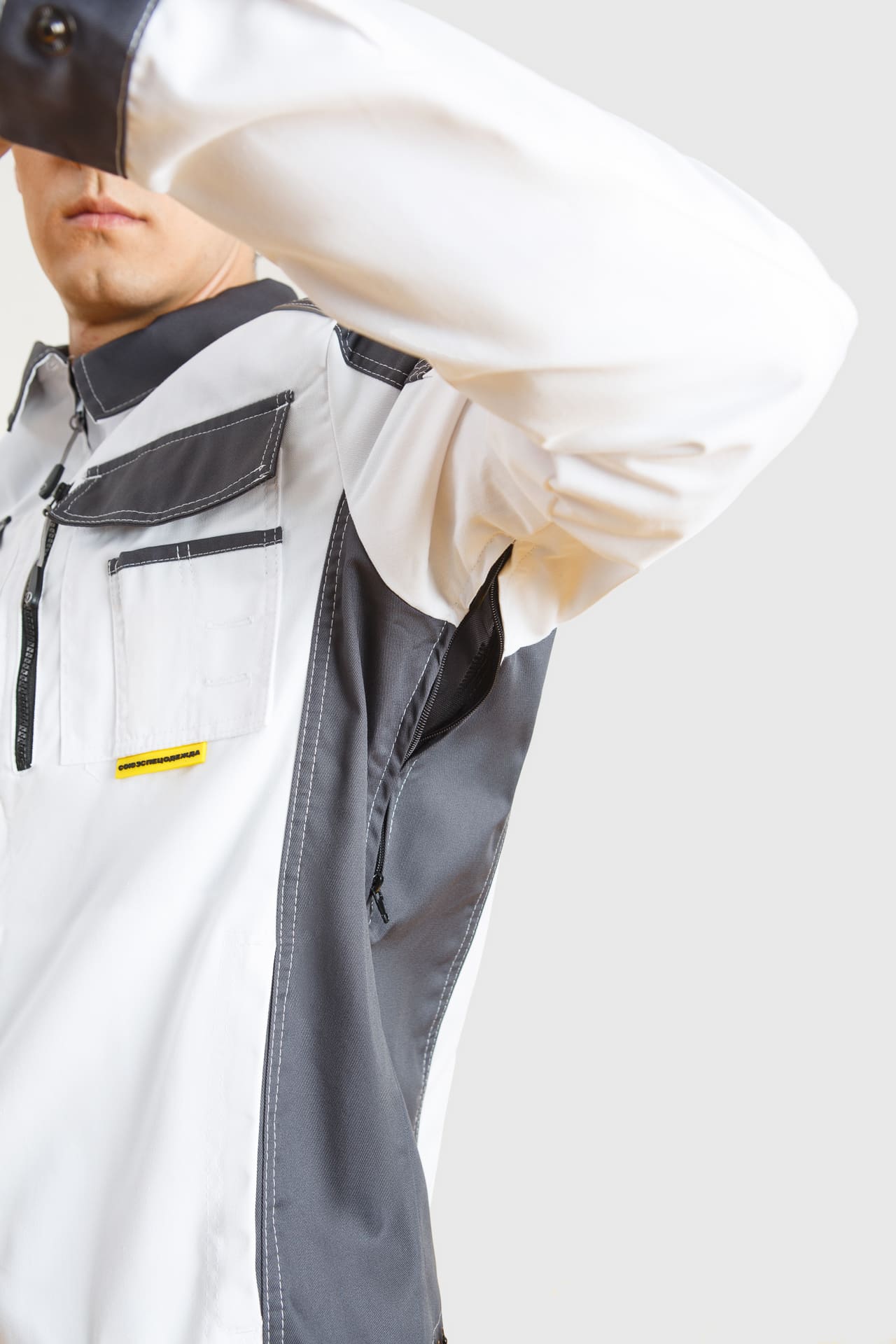 4974834 Костюм  NEW белый графит STATUS  Летняя спецодежда  размер 64-66/182-188  - Вид №11