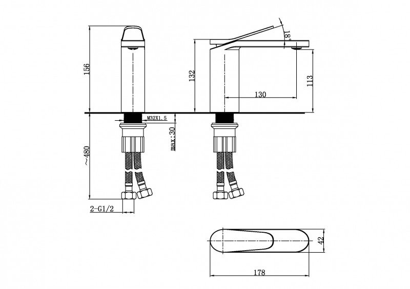 PR2524M101 Смеситель для раковины Product novelties  Pro Martí 1921 Marti 1921  - Вид №4