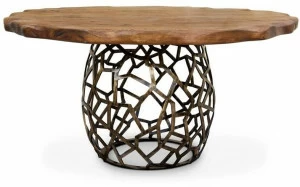 BRABBU Круглый обеденный стол из латуни