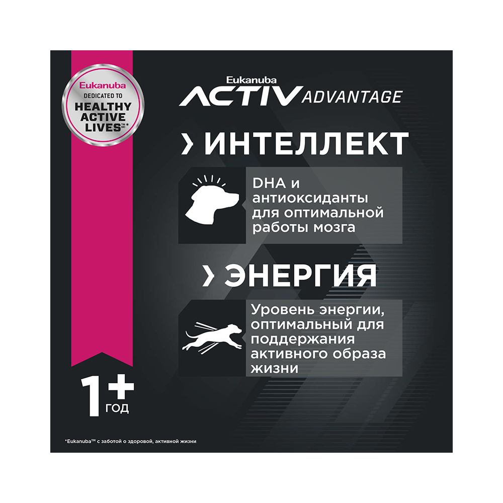 Т00001284 Корм для собак для мелких и средних пород ягненок, рис сух. 1кг Eukanuba  - Вид №1