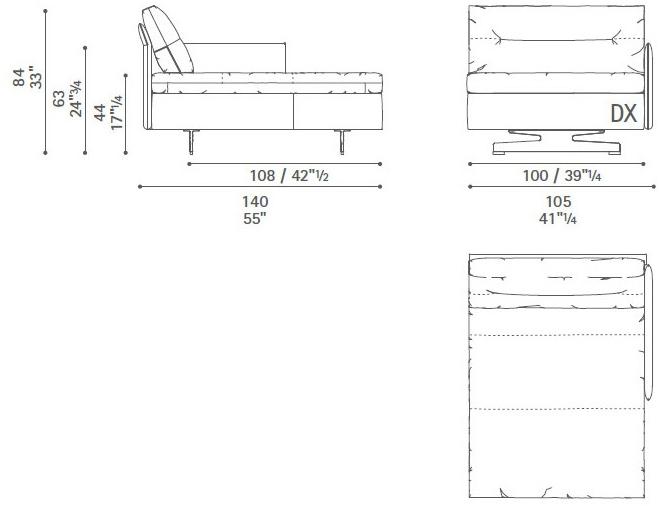 Poltrona Frau Модульный диван с журнальной полкой La collezione - divani e poltrone sun-id-1502655 - Вид №51
