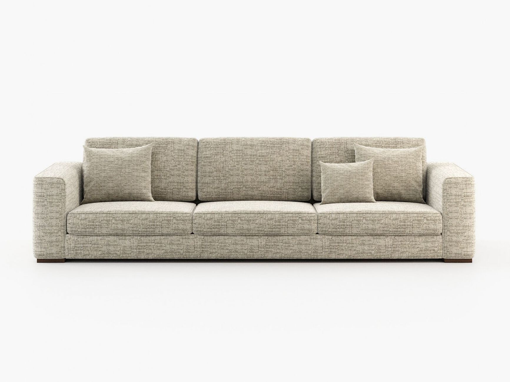 3-местный тканевый диван Laskasas серый ARCH-00033879 - Вид №1