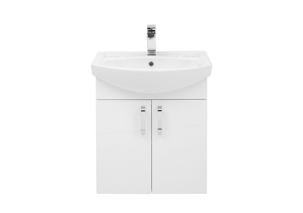 Тумба с раковиной Aquanet Ирис 60 белый (2 дверцы) 0019838000182641 - Вид №2