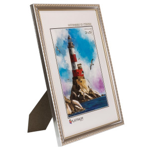 90348360 Рамка со стеклом 990_2130N, 21x30 см, пластик, цвет серебряный Камея STLM-0195340 PLATINUM