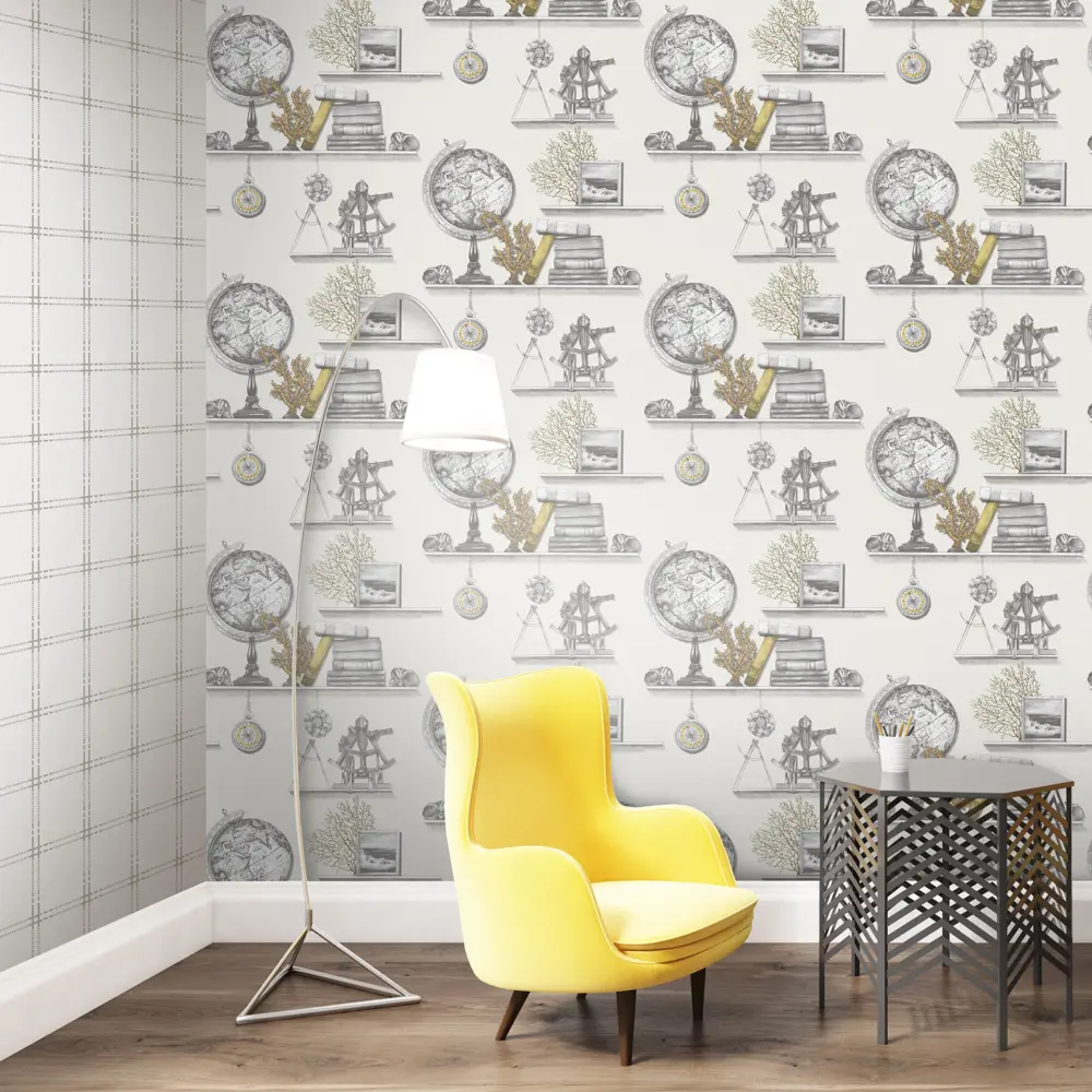 Обои флизелиновые Euro Décor «Sea» 1147-01, 1.06x10 м, цвет серый EURO DECOR STLM-2063575 - Вид №3