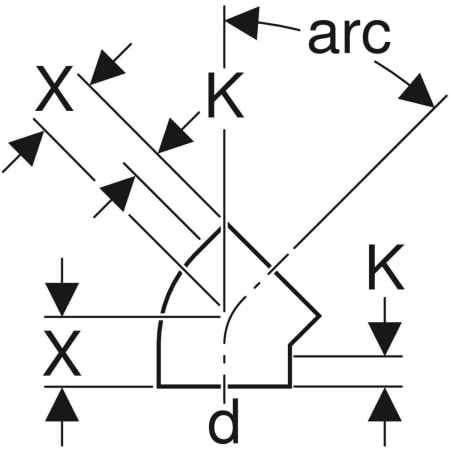 GEBERIT 365.045.16.1 Отвод Geberit PE  - Вид №2