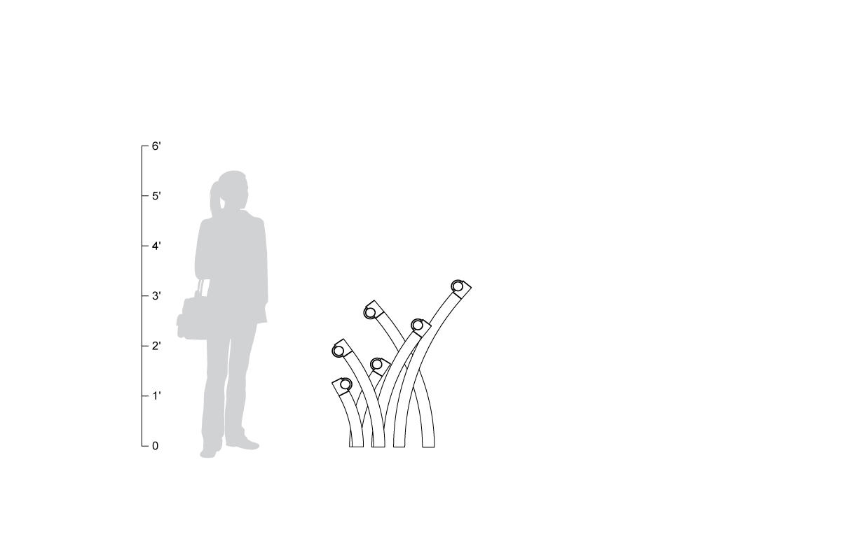 FSRT111 Подставка для велосипедов в саду  Forms-surfaces  - Вид №9