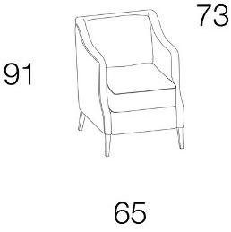 Caroti Кресло из ткани с подлокотниками Via montenapoleone 2030  - Вид №1