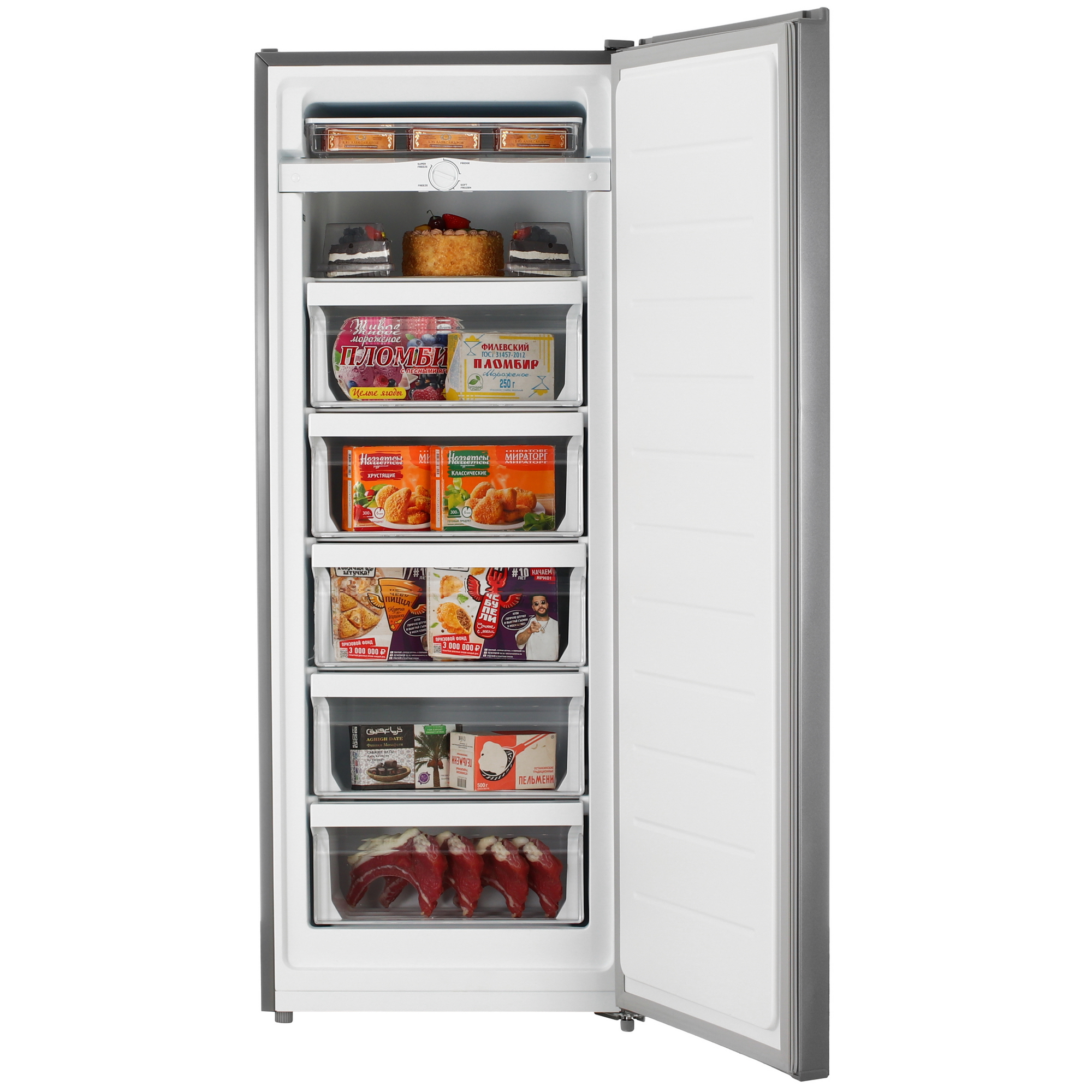 5405443 Морозильный шкаф  DEXP UF-L195MA/W серый STDN-0006878 - Вид №5