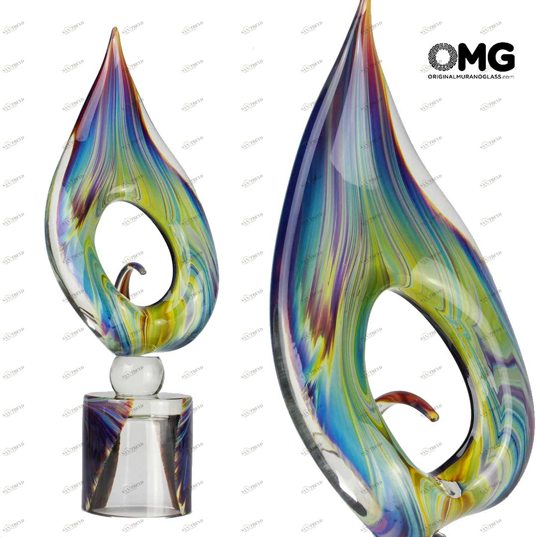 558 ORIGINALMURANOGLASS Скульптура Калла - халцедон - автор Andrea Tagliapietra - муранское стекло OMG 20 см 