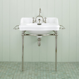 Антикварная раковина с передним бантом на раме Antique The water monopoly