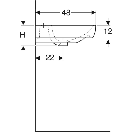 500.248.01.1 Раковина Geberit Smyle Geberit  - Вид №4