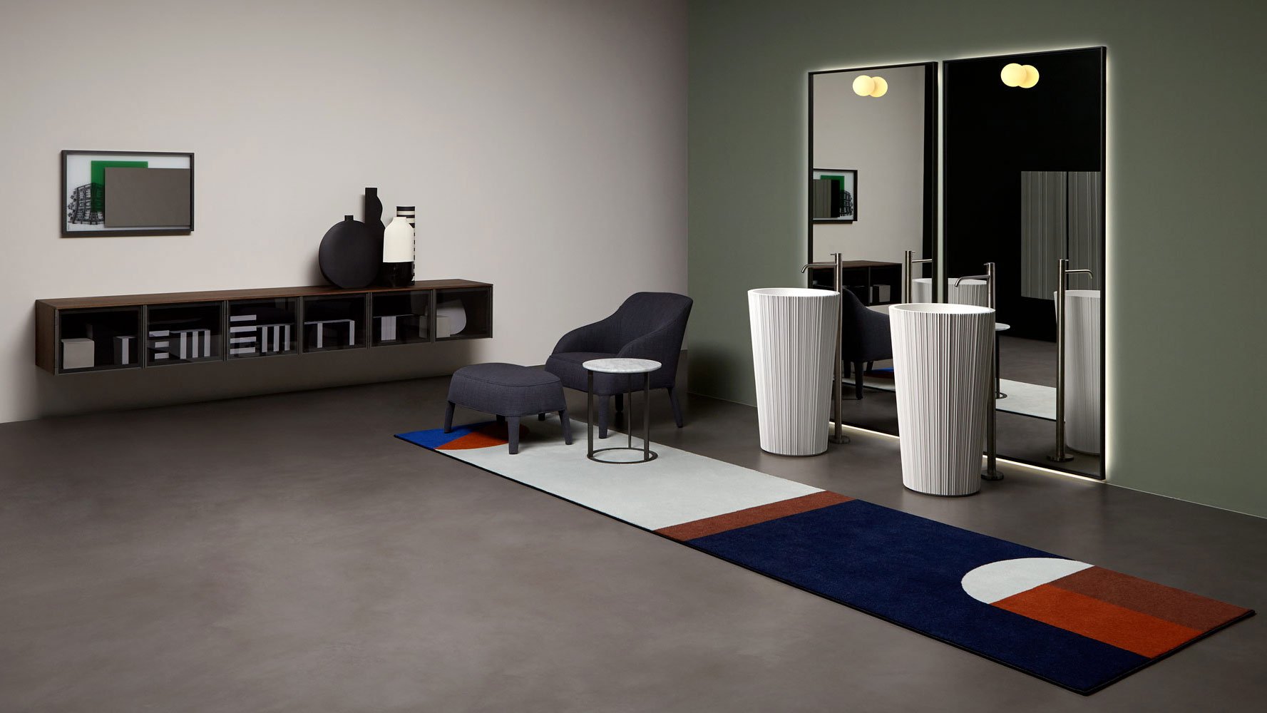 Plissé Напольная раковина стоящая прямоугольная Antoniolupi  - Вид №5