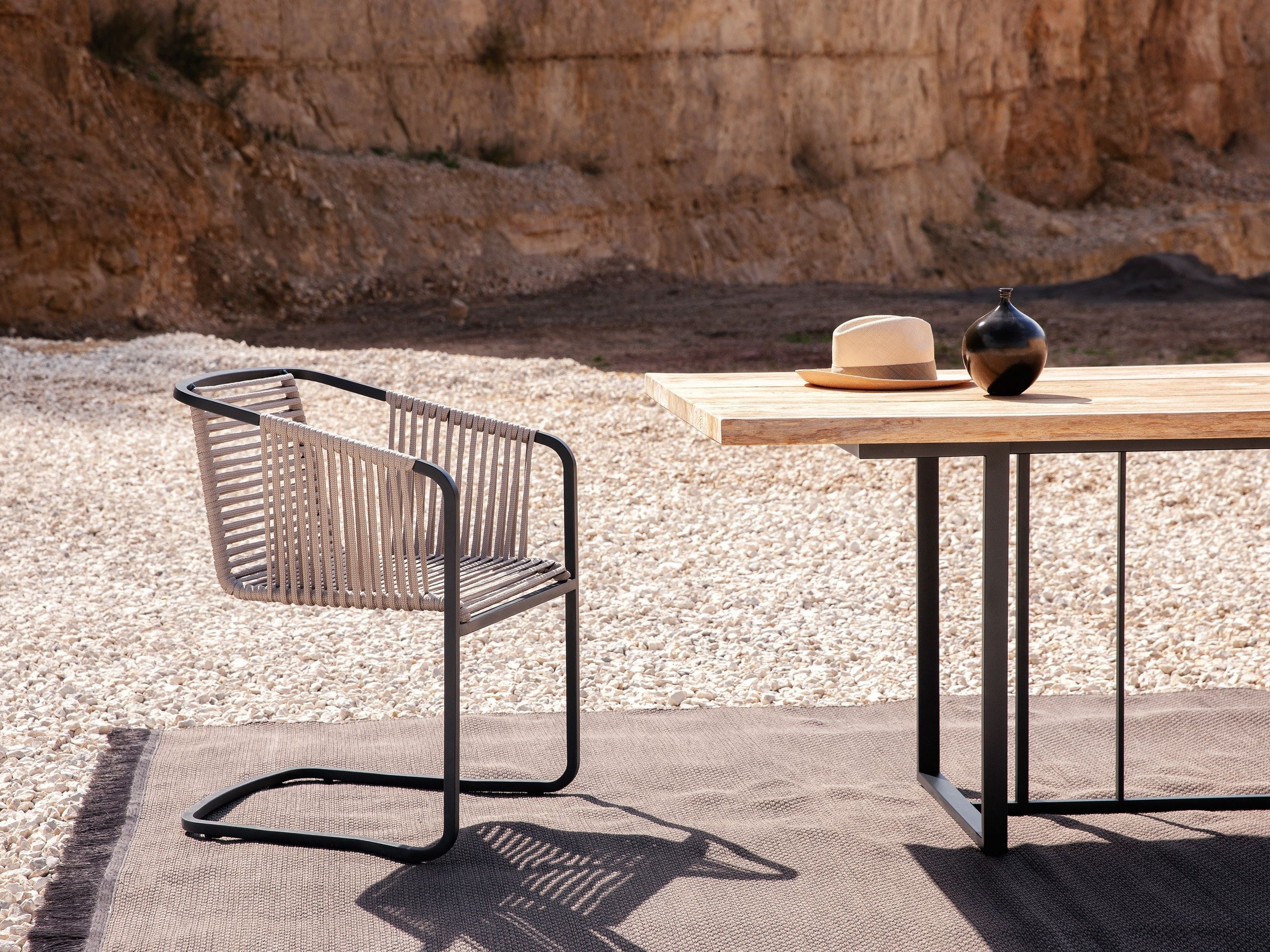 Веревочный консольный садовый стул с подлокотниками FISCHER MÖBEL Люкс ARCH-00095325 - Вид №2