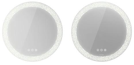 Duravit Комплект круглых зеркал со встроенной настенной подсветкой Happy d.2 plus Hp7487 g/s - Вид №3