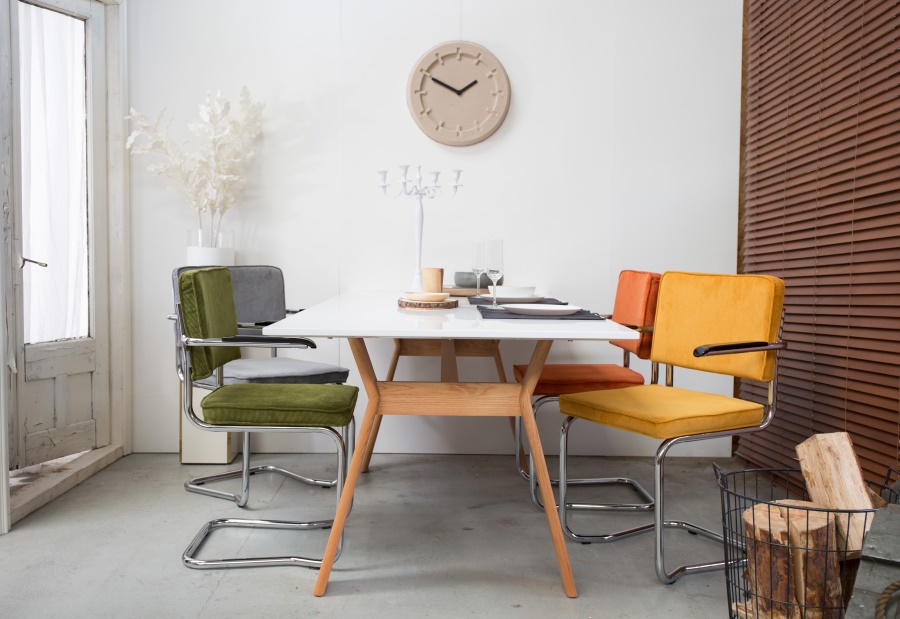 Кресло Ridge Kink Rib оранжевое Zuiver 1200046 - Вид №1