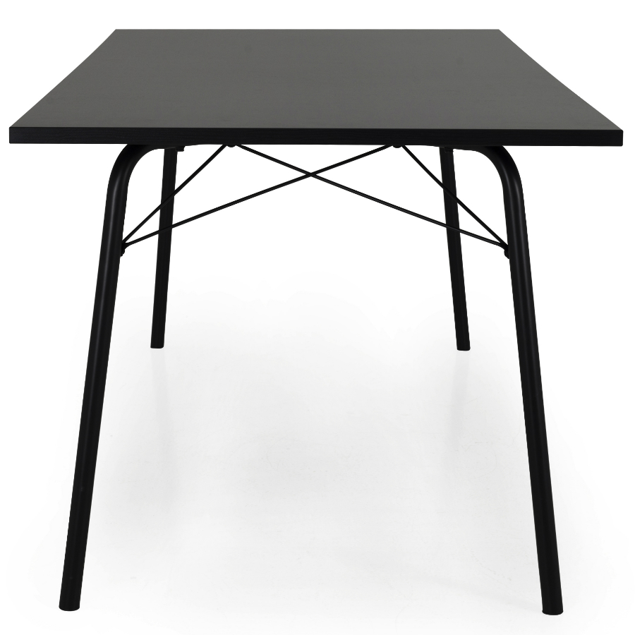 Стол обеденный Tenzo Daxx, 75х200х90 см, меламин/металл, серо-черный 7180034 - Вид №3