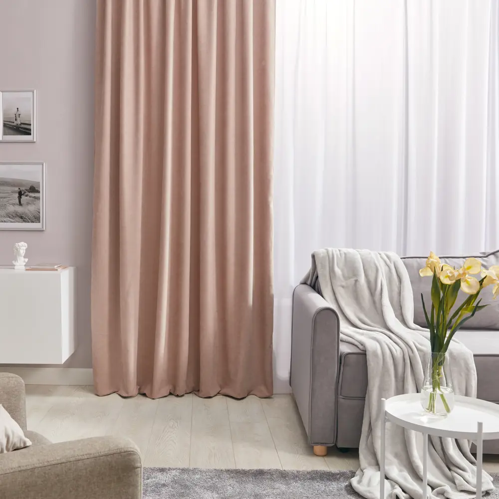Штора на ленте Рим 200x310 см цвет какао 83325195 STLM-2044994 MIAMOZA 