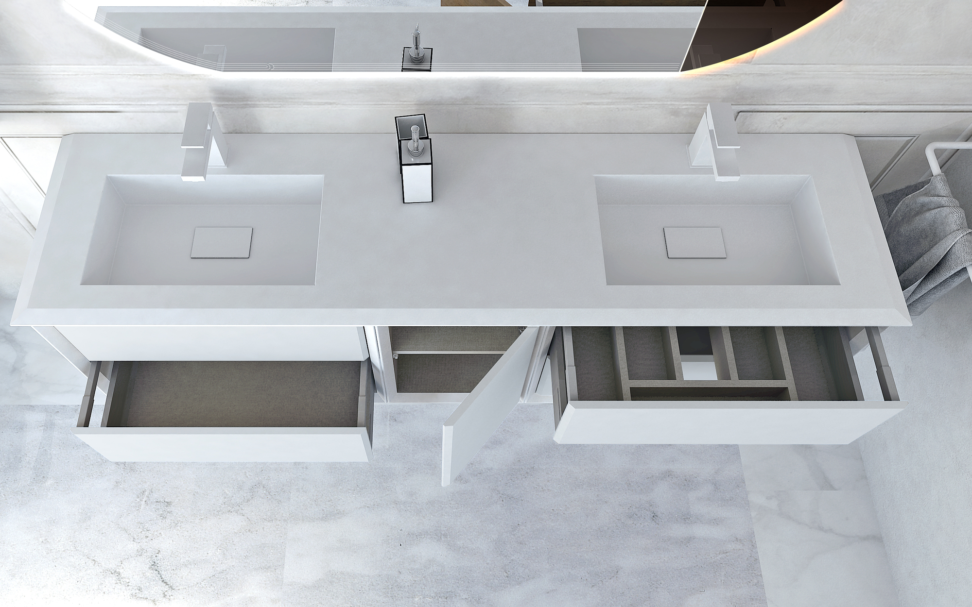 Мебель для ванной CEZARES BELLAGIO 175 Bianco Opaco - Вид №3