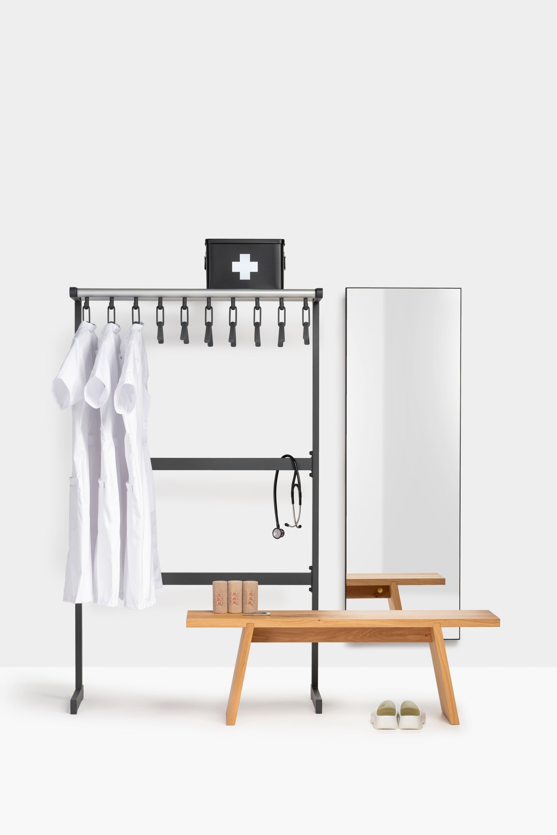 Прямоугольное алюминиевое настенное зеркало FUNCTIONALS LISTON ARCH-00031984 - Вид №28