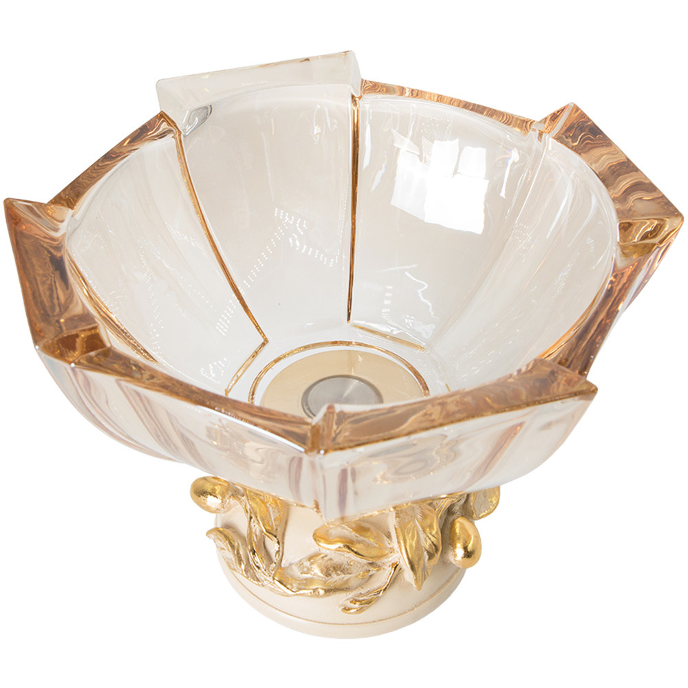 52102 BOGACHO Фруктовница и ваза Oliva Branch Gold Айвори  52104  - Вид №2