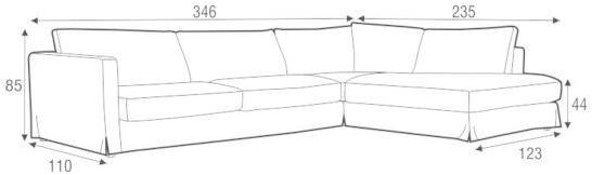 Sits 5-местный угловой диван с тканевой обивкой Cloud sun-id-1492843 - Вид №3