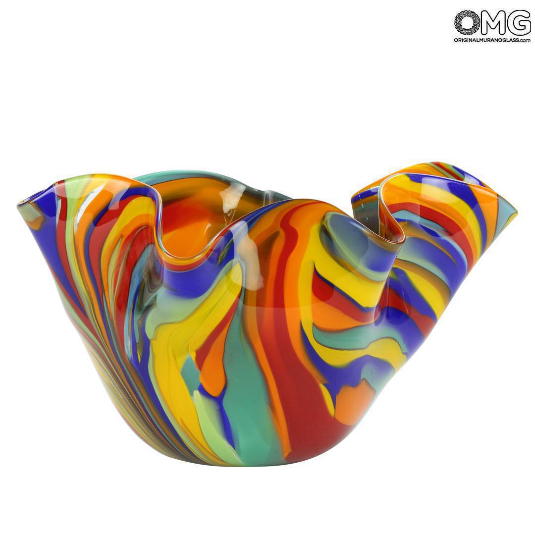 4688 ORIGINALMURANOGLASS Ваза Жёлтый Тюльпан - муранское стекло 30 см  - Вид №1