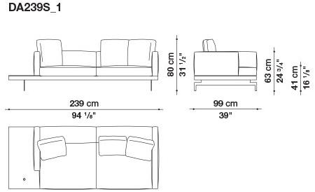B&B Italia 3-х местный тканевый диван Dock sun-id-1376507 - Вид №128