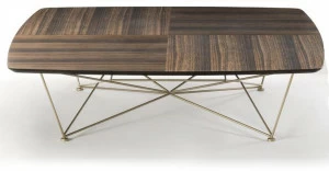 Frigerio Salotti Низкий квадратный деревянный журнальный столик Ray