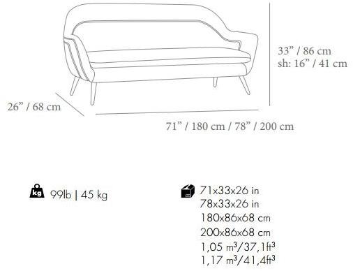 Mambo Unlimited Ideas Диван из ткани Frida sun-id-1496641 - Вид №4