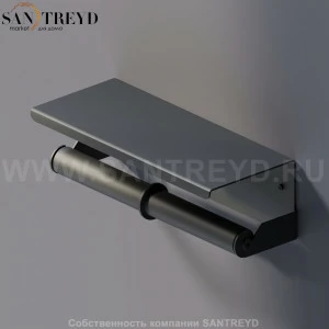 Agape MACH 2 Двойной держатель для туалетной бумаги черный AMC20940E
