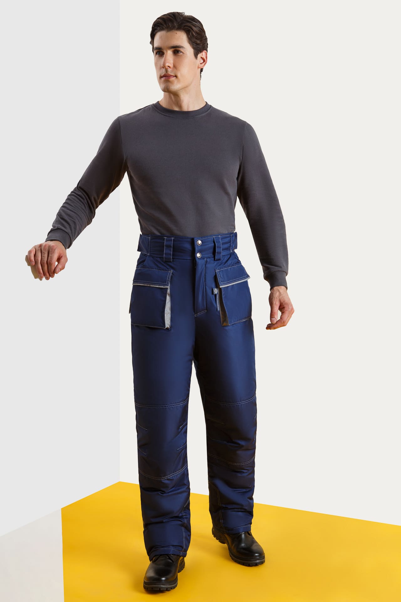 64815 Костюм "Арктика" зимний синий-серый  Зимняя спецодежда  размер 60-62/182-188  - Вид №16