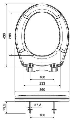 16142 Крышка сиденье для унитаза ОРИО  - Вид №1