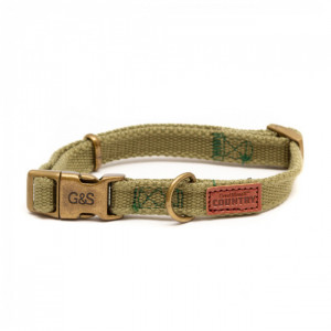 ПР0048476 Ошейник для собак Canvas 20х350-550мм зеленый Great&Small