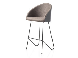 Высокий тканевый стул с подставкой для ног