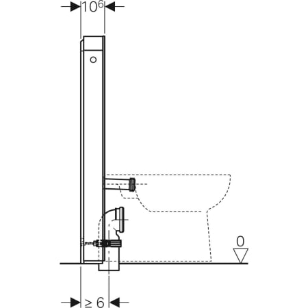 131.201.TG.5 Сантехнический модуль Geberit Monolith Plus для напольного унитаза, 101 см, передняя обшивка из стекла Geberit  - Вид №3