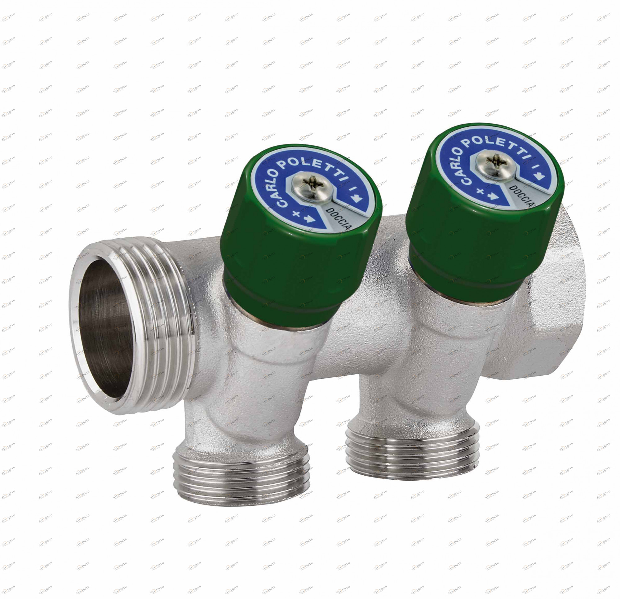 Carlo Poletti C522N10TV Стержневой коллектор с термоэлектрическим исполнительным блоком. Межосевое расстояние 50 мм 