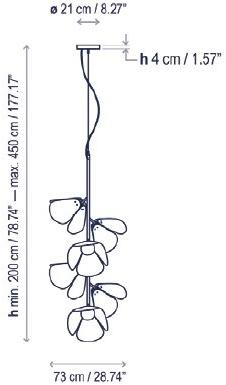 BOVER Светодиодный подвесной светильник из алюминия Mod S/73/6l - Вид №1