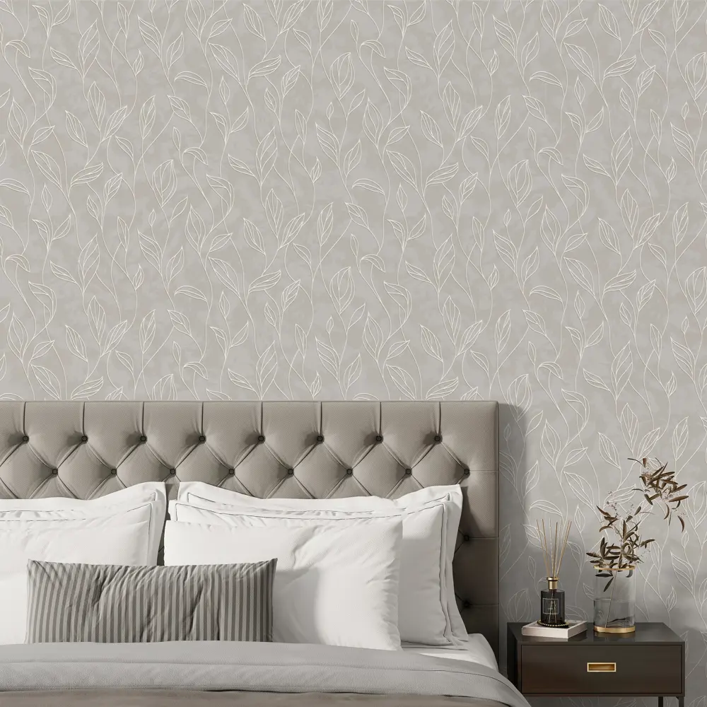 Обои флизелиновые Wallsecret Liola серые 1.06 м 9050-25 STLM-2037820 - Вид №4