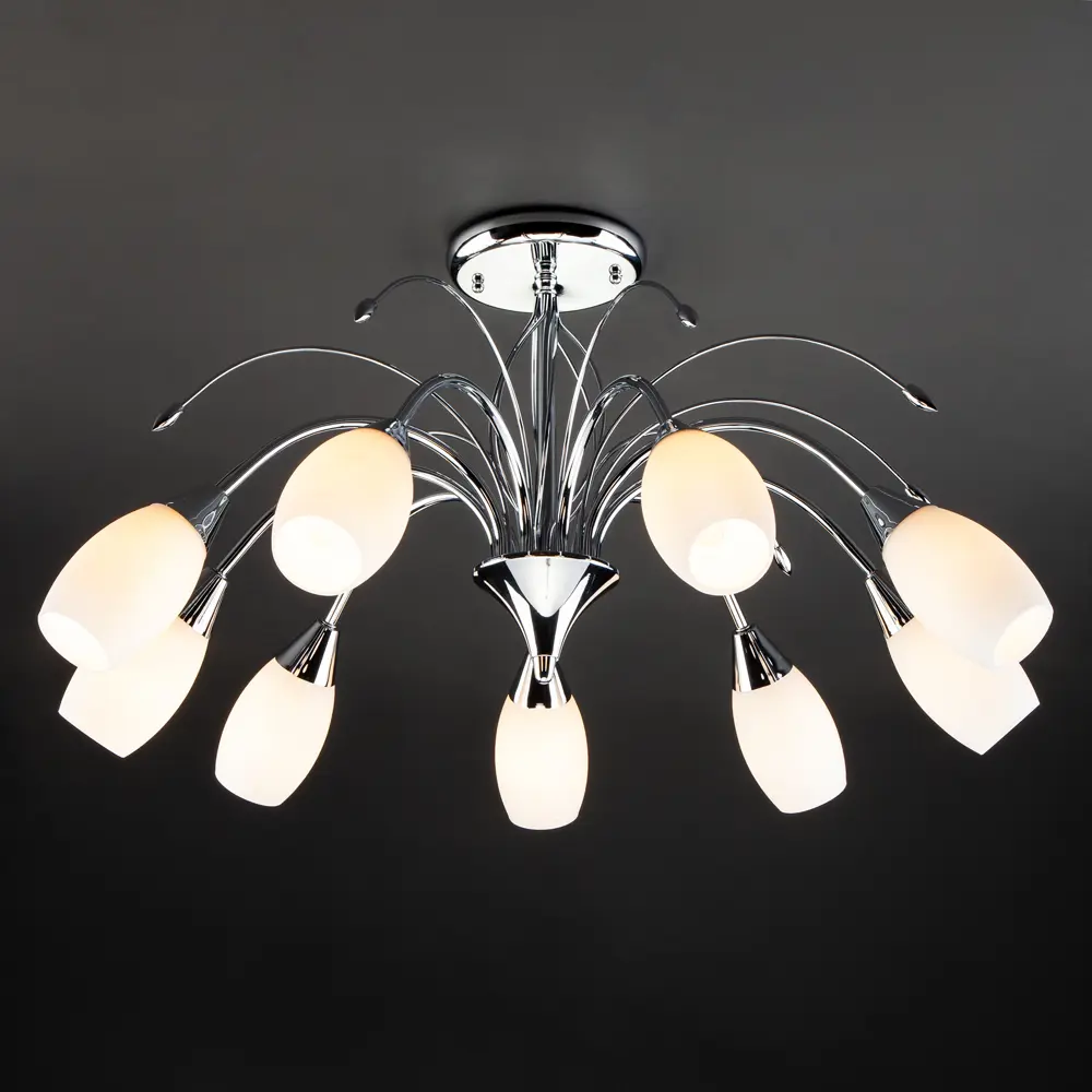 Люстра потолочная Eurosvet Ginevra 22080/9, 9 ламп, 29 м², цвет хром STLM-2211209 - Вид №2