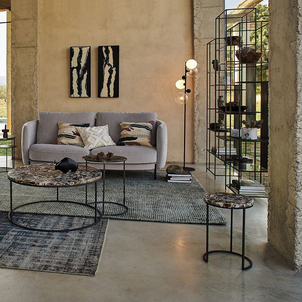 Круглый штабелируемый журнальный столик из агата AMPM ANAXIMÈNE ARCH-00136257 - Вид №4