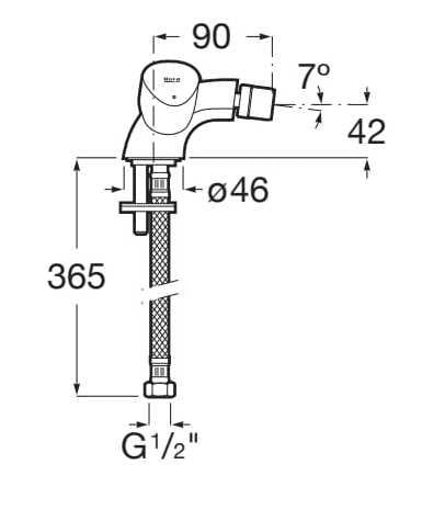 Смеситель для биде с раздельными розетками Roca Brava ARCH-00088844 - Вид №1