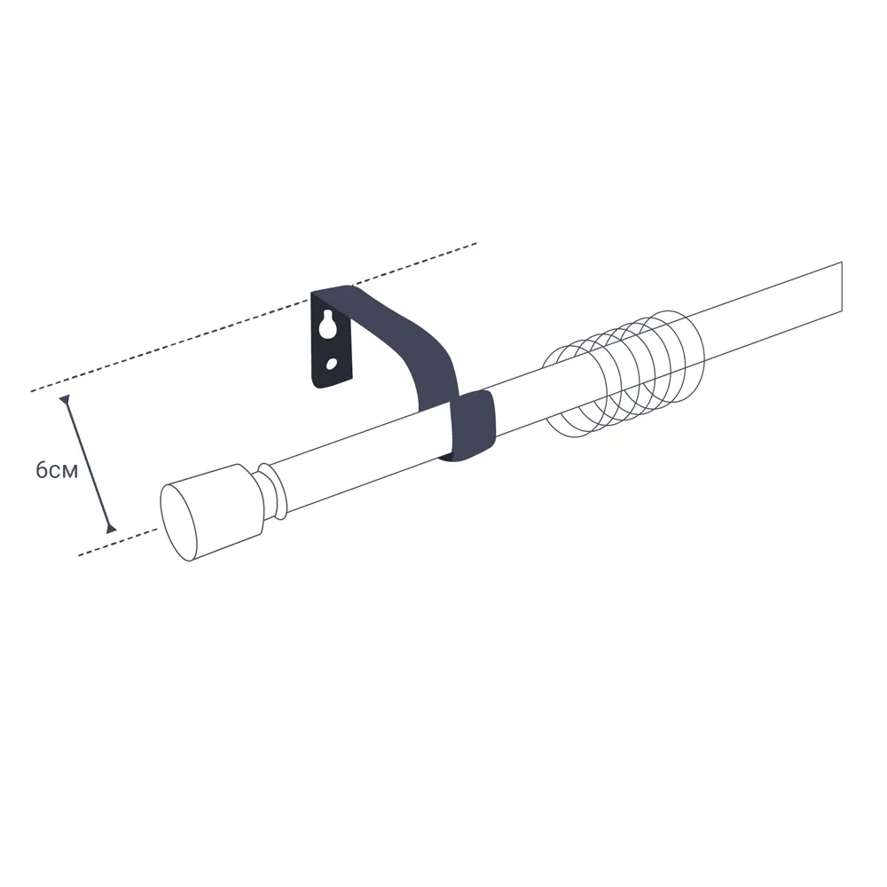 Карниз двухрядный раздвижной 160-320 см металл цвет белый ORBIS STLM-2008590 - Вид №4
