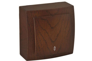 16352214 Выключатель 1ОП проходной орех Themis wood 26271007 Nilson