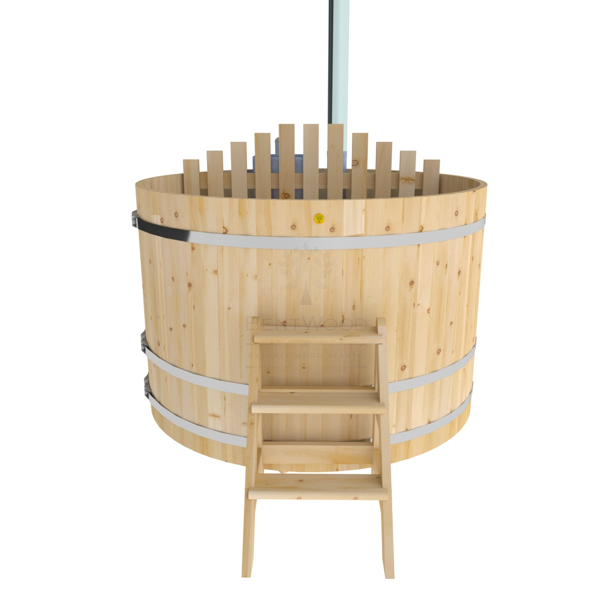 1604 Фурако из кедра D=1.8 с внутренней печкой. Высота 1,2м. Исполнение "Стандарт". Alyarus  - Вид №2